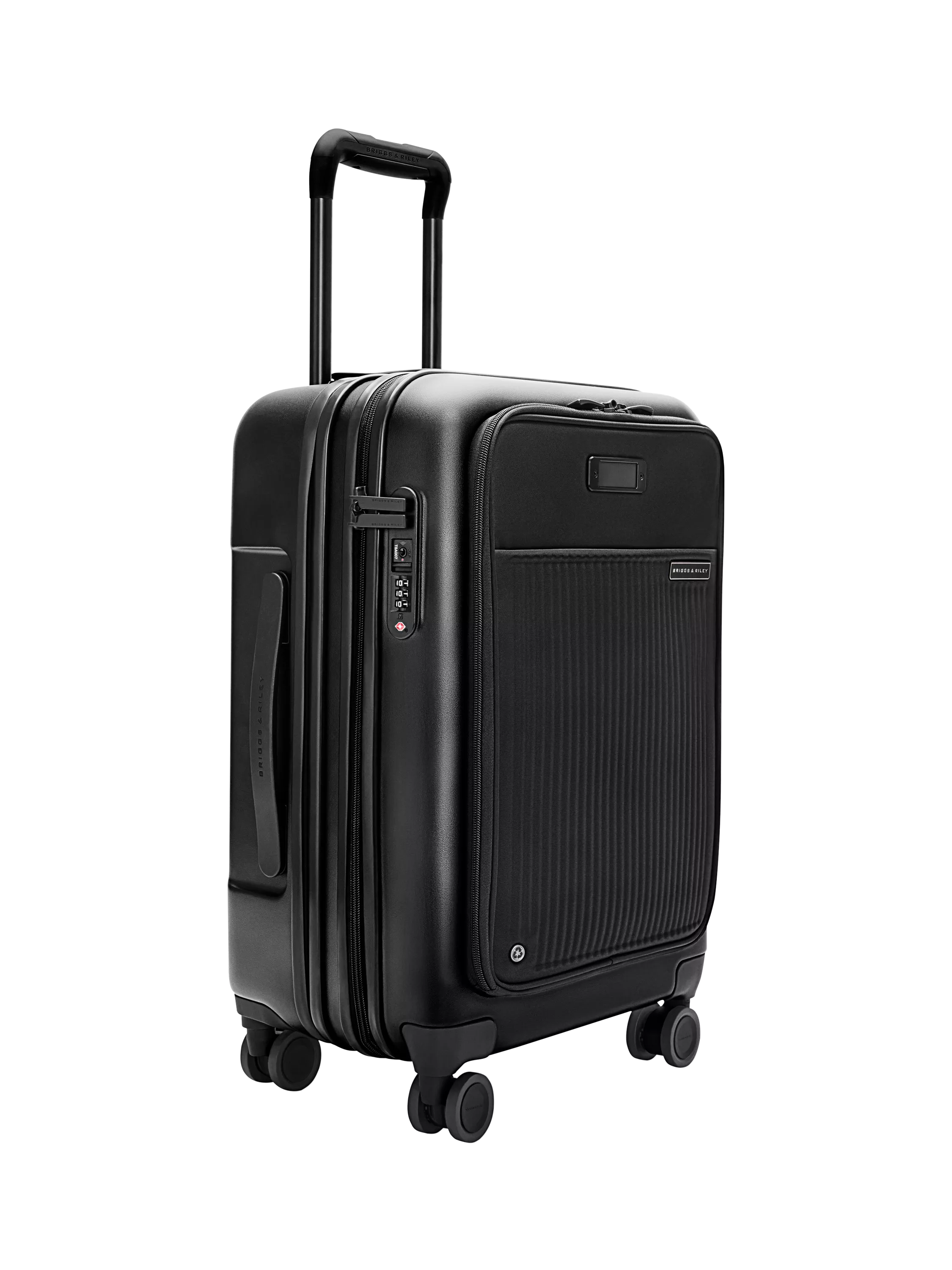 Briggs & Riley Sympatico expandable spinner suitcase 55L black, imported from the UK