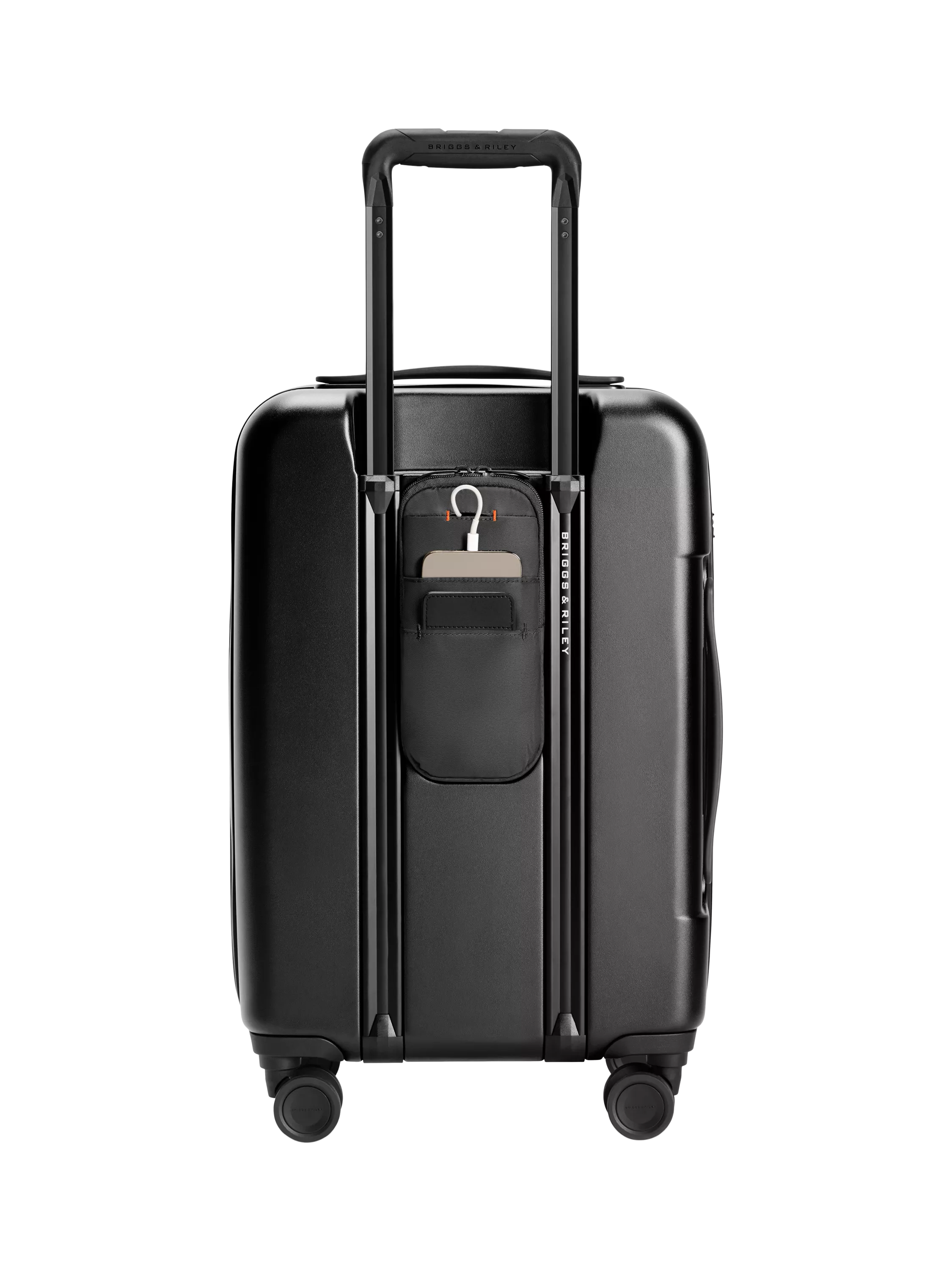 Briggs & Riley Sympatico expandable spinner suitcase 55L black, imported from the UK