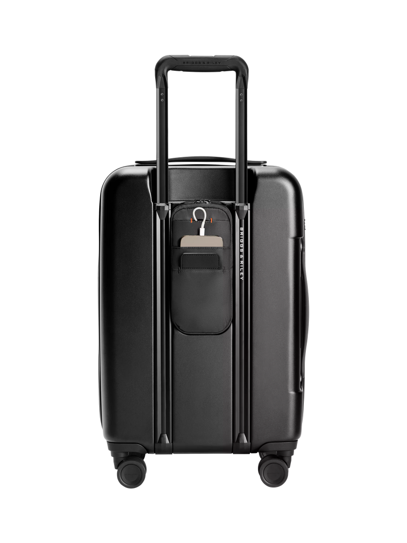 Briggs & Riley Sympatico expandable spinner suitcase 55L black, imported from the UK