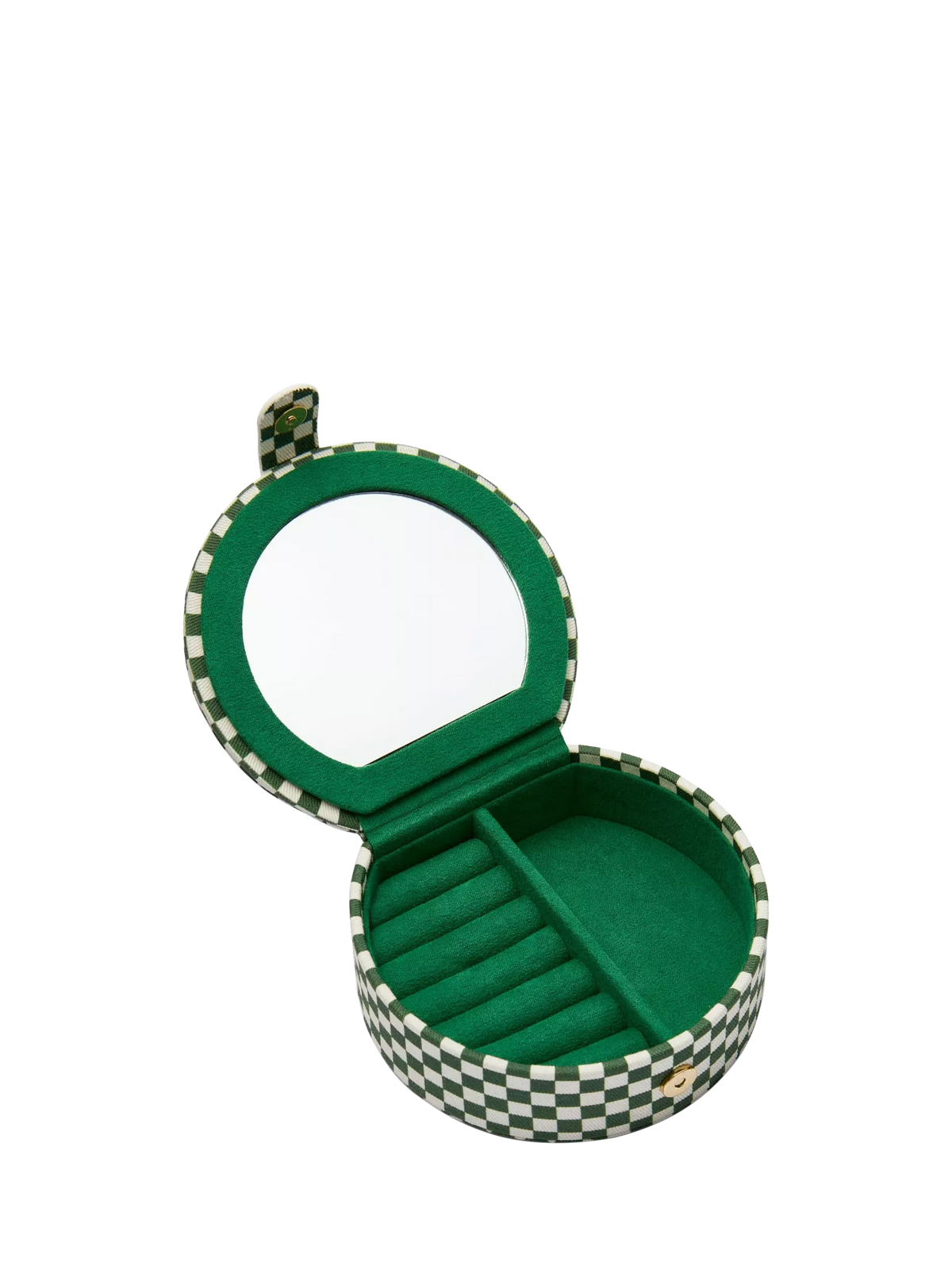 Daisy London compact jewellery case checkerboard green, UK version