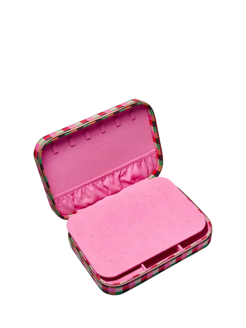 Daisy London jewellery case grid print compact multi - British product