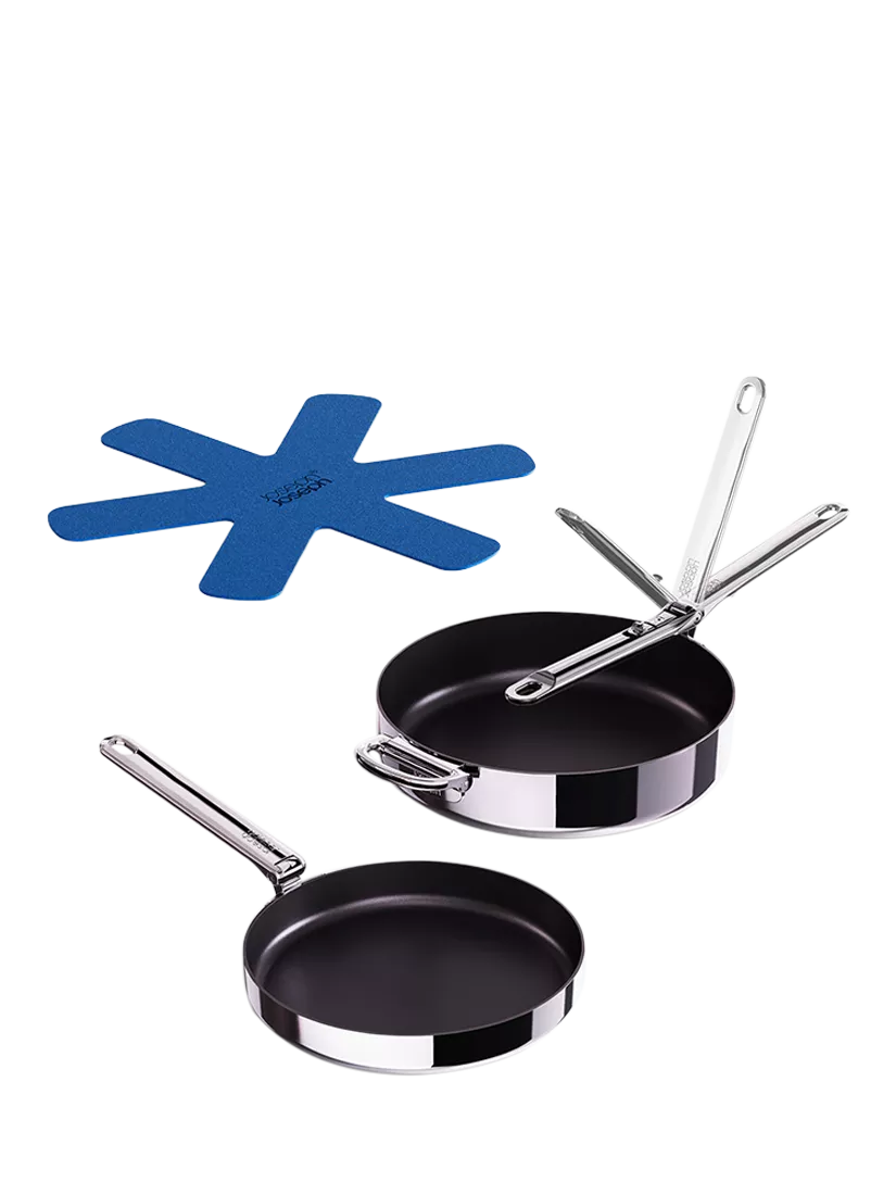Joseph Joseph Space folding handle frying pan set 2 piece, UK version