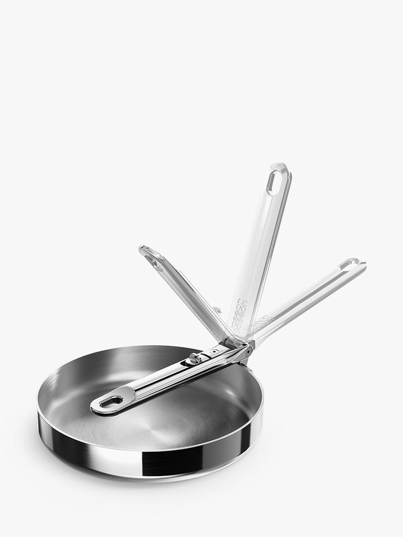 Joseph Joseph Space Folding Handle Stainless Steel Frying Pan, UK version