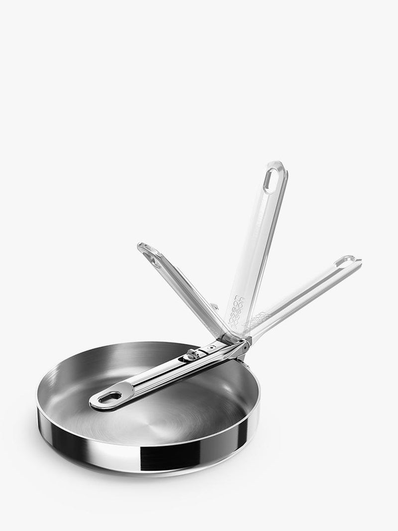 Joseph Joseph Space Folding Handle Stainless Steel Frying Pan, UK version