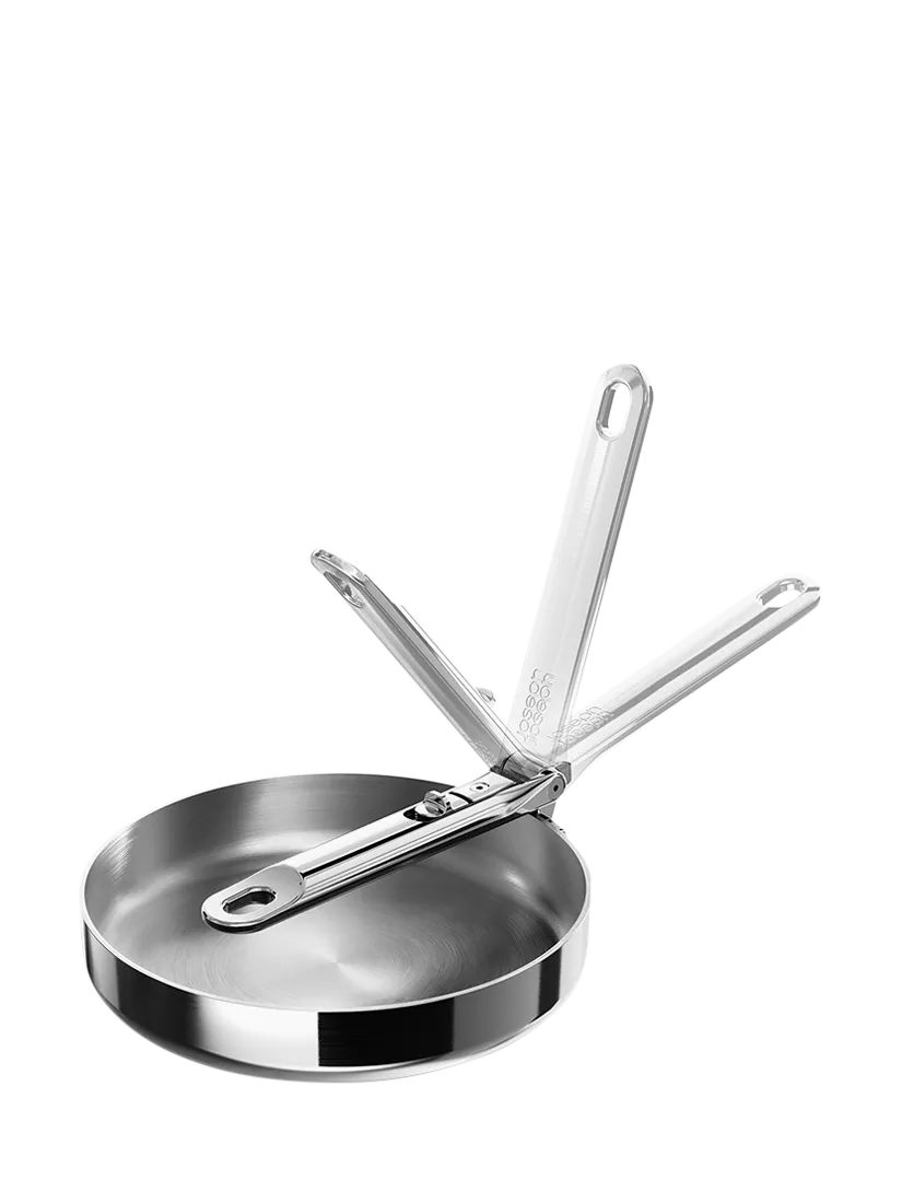 Joseph Joseph Space Folding Handle Stainless Steel Frying Pan, 20cm