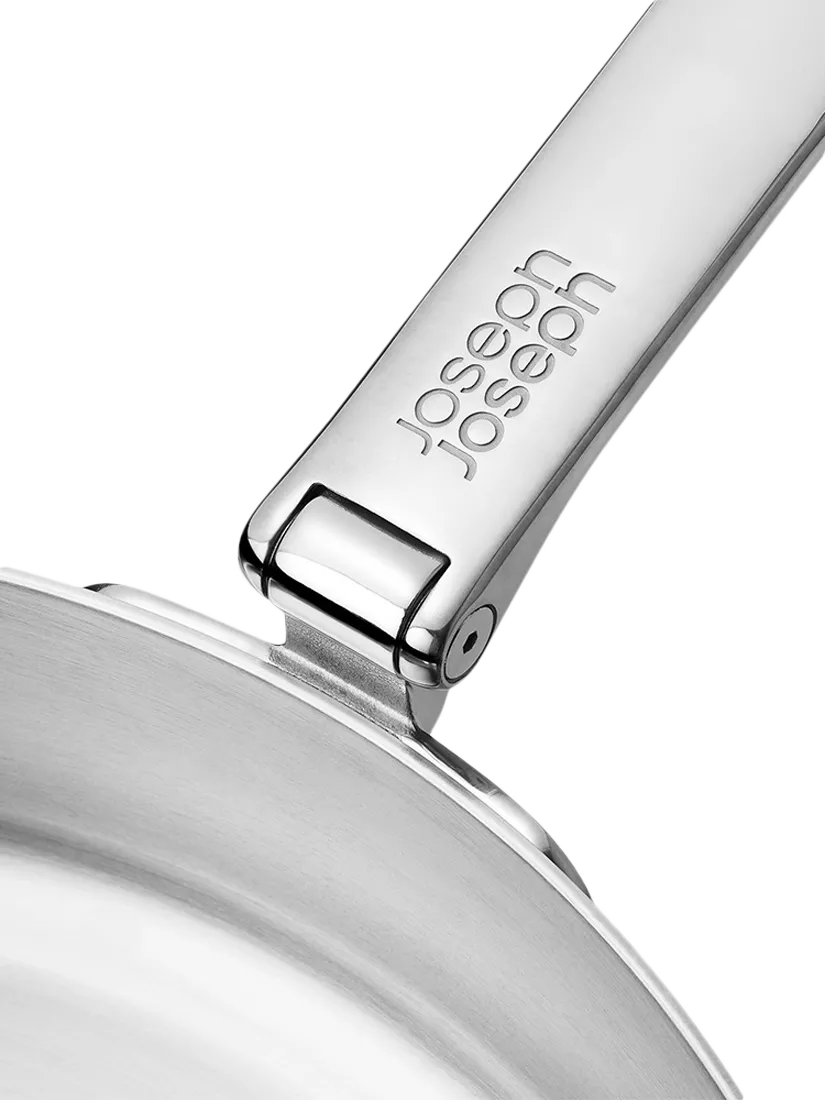 Joseph Joseph folding handle stainless steel saute pan with lid 28cm, UK version