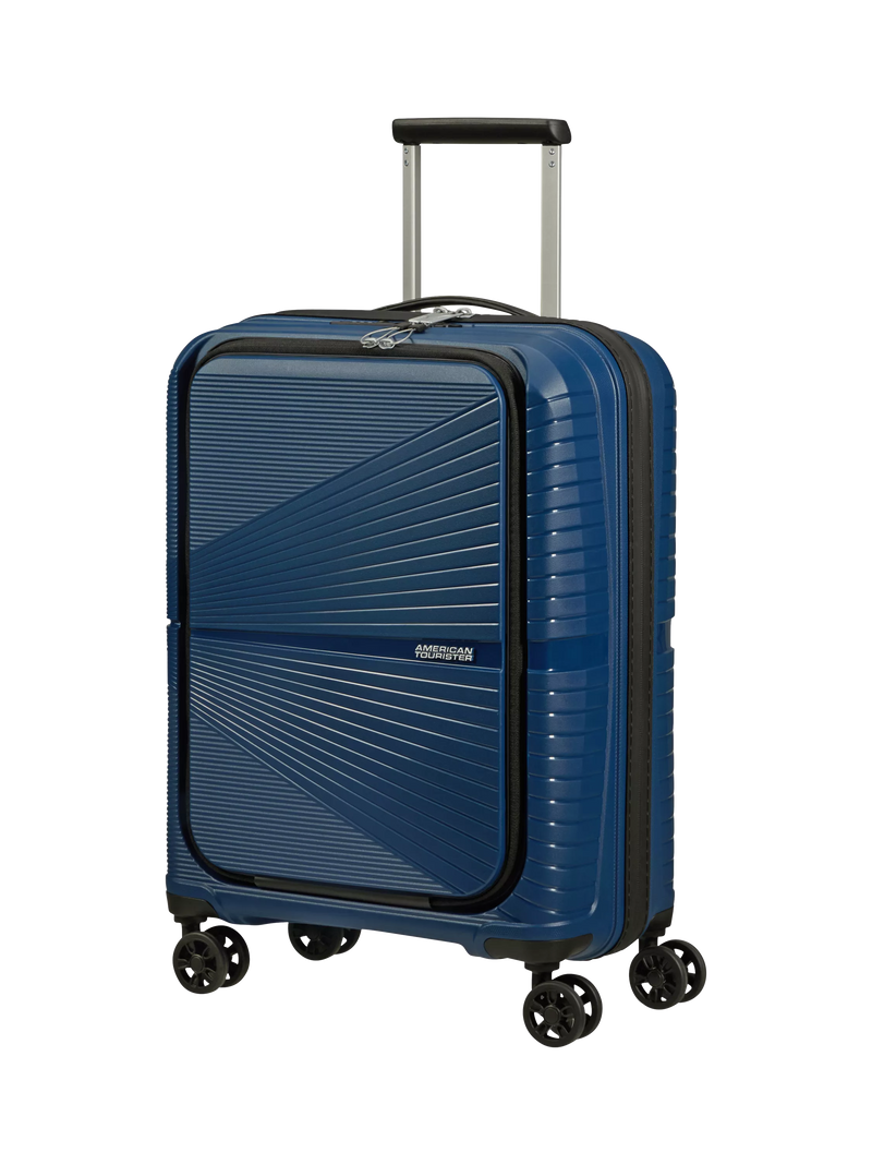 American Tourister Airconic 4-Wheel Spinner 55cm Front Loader Cabin Suitcase, 34L, Onyx Black