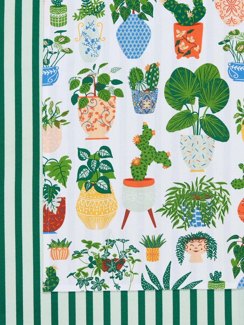 Ulster Weavers plants and striped print tea towels set of 2, imported from the UK