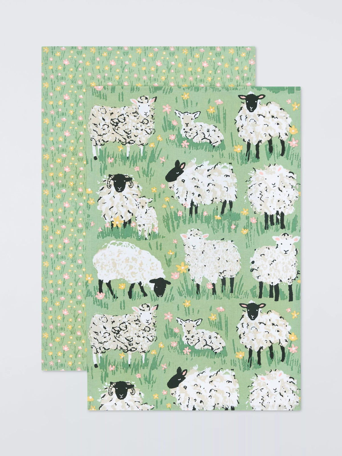 Ulster Weavers sheep print cotton tea towels set of 2, imported from the UK