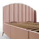 GFW Pettine Kingsize Fabric Ottoman Bed Frame in Pink, UK version