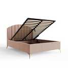 GFW Pettine Kingsize Fabric Ottoman Bed Frame in Pink, UK version