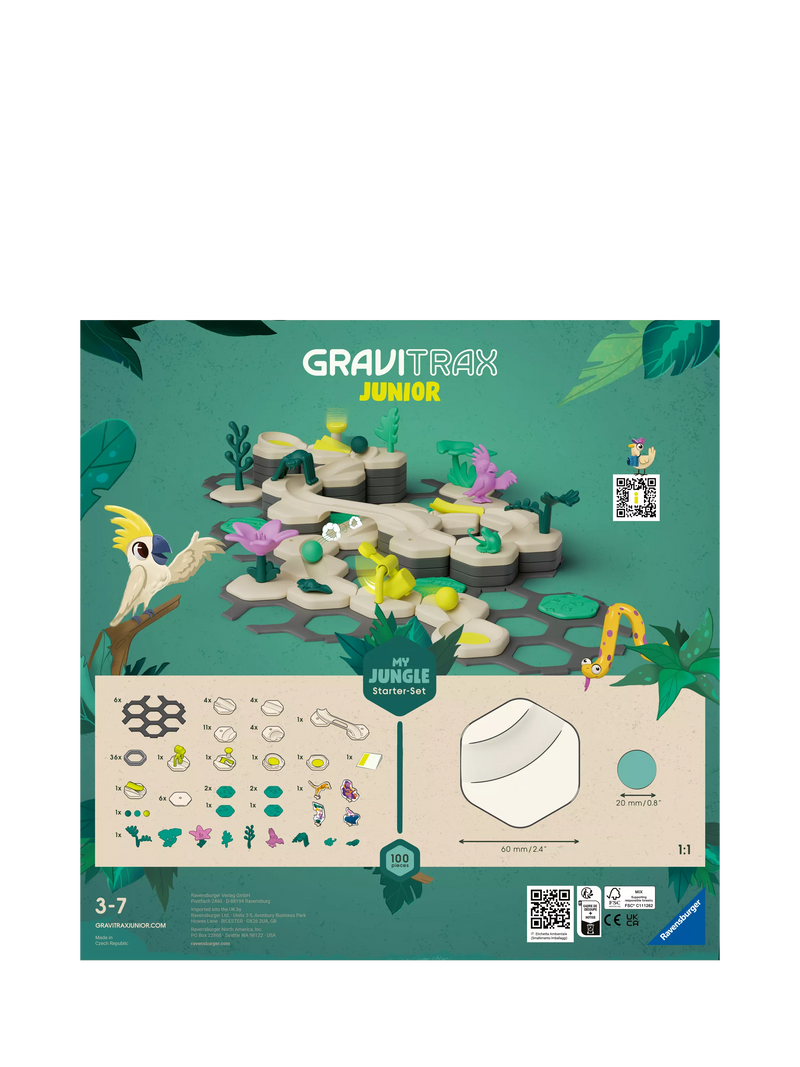 GraviTrax Jungle marble run 100-piece set - British product