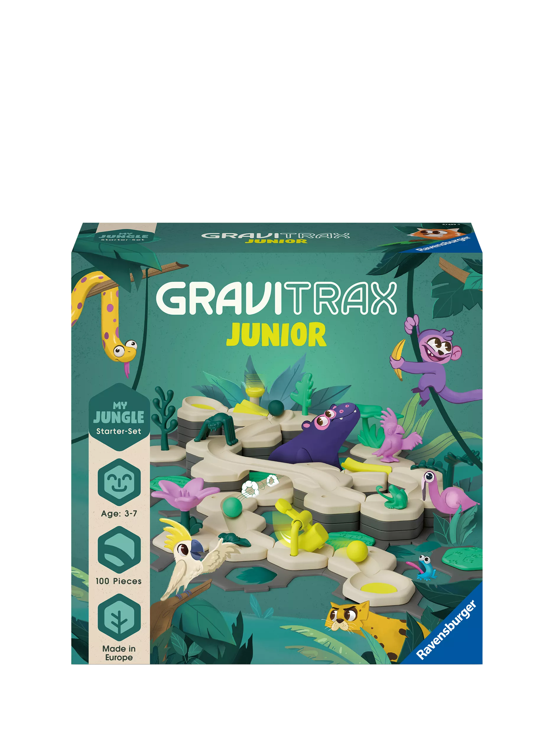 GraviTrax Jungle marble run 100-piece set - British product