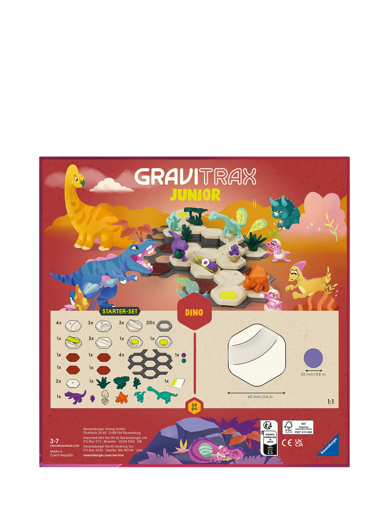 GraviTrax Junior dinosaur marble run starter set (British brand)