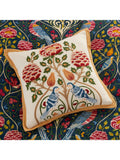 Morris & Co. indigo floral cushion 45cm, imported from the UK