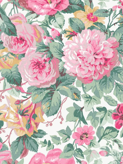 John Lewis Laura Ashley Aveline Rose Floral Wallpaper- Buy online at McGrocer