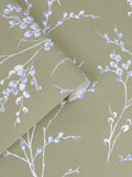 Laura Ashley floral wallpaper with pussy willow design, UK version