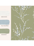 Laura Ashley floral wallpaper with pussy willow design, UK version