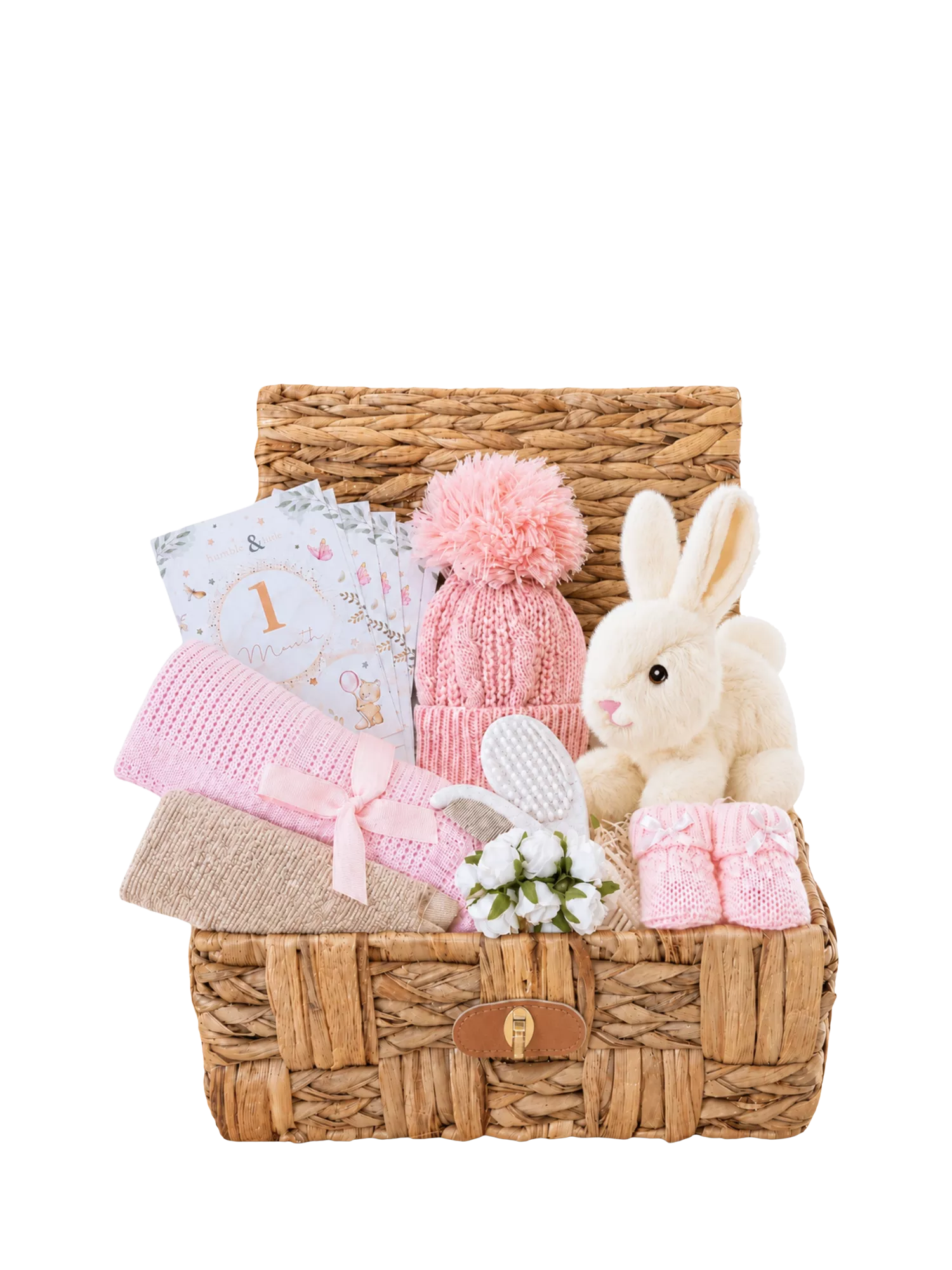 Bumbles & Boo Marshmallow Dreams baby hamper with personalised card (British brand)