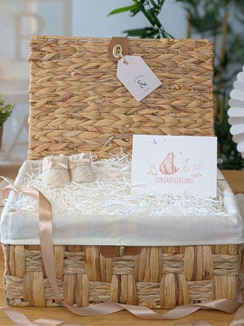 Bumbles & Boo 1st Birthday gift hamper with teddy bear, imported from the UK