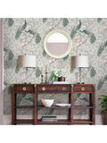 Laura Ashley ornate floral and peacock wallpaper in Iris, UK version