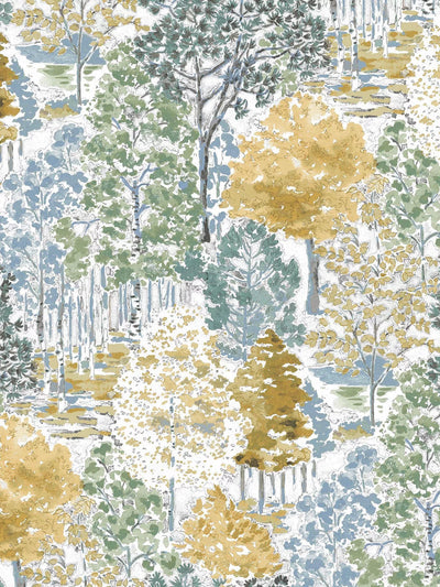 John Lewis Laura Ashley Bernwood Wallpaper Ochre Yellow 10m x 52cm- Buy online at McGrocer