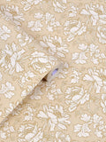 Laura Ashley floral print wallpaper in gold, UK version