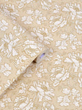 Laura Ashley floral print wallpaper in gold, UK version