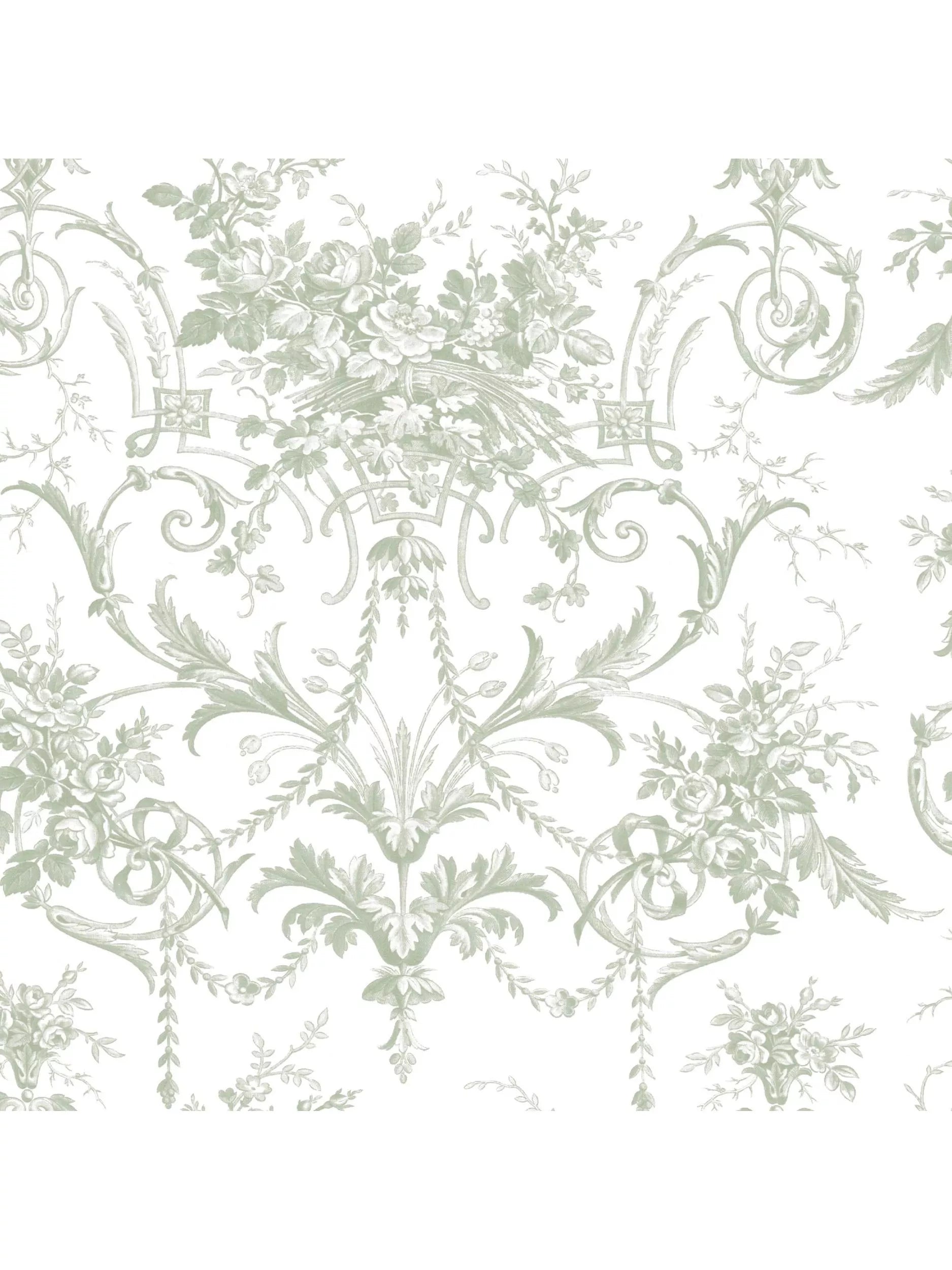 Laura Ashley Tuileries Wallpaper, Sage Green