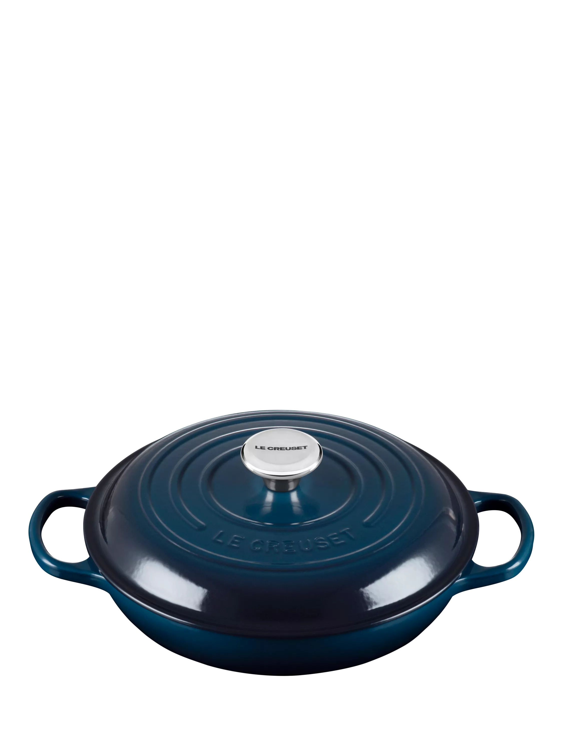 Cast Iron Shallow Casserole Dish in Volcanic Finish