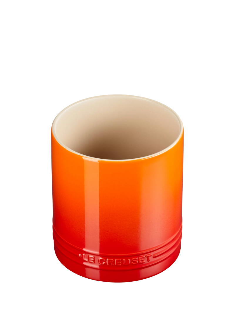 Le Creuset stoneware utensil jar in Azure with 1.1L capacity, UK version