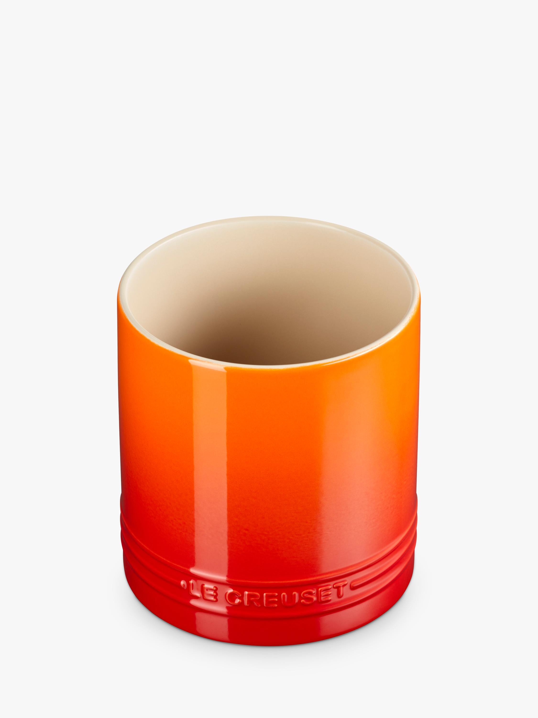 Le Creuset stoneware utensil jar in Azure with 1.1L capacity, UK version