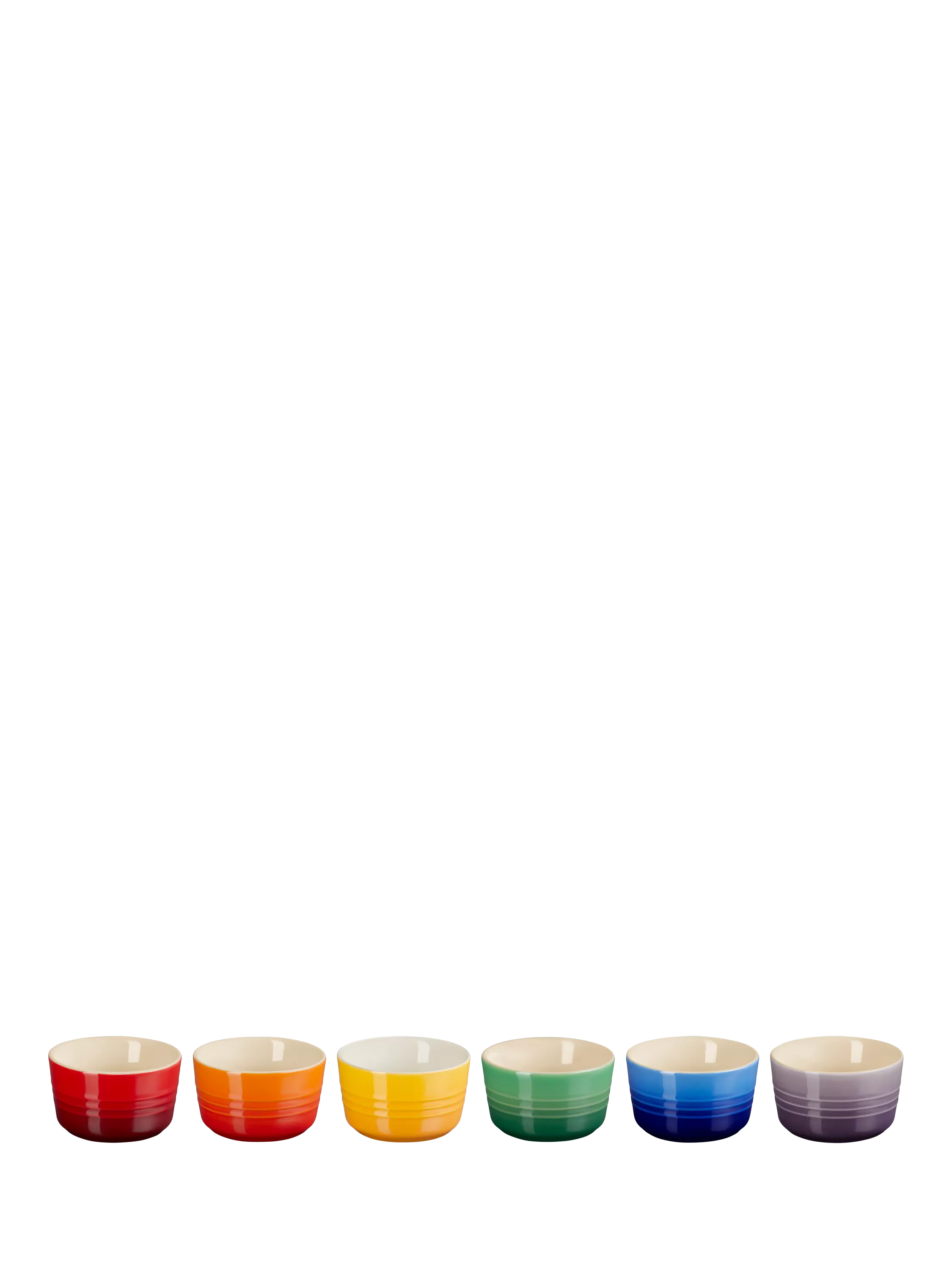 Le Creuset stoneware ramekin set rainbow 100ml (British brand)