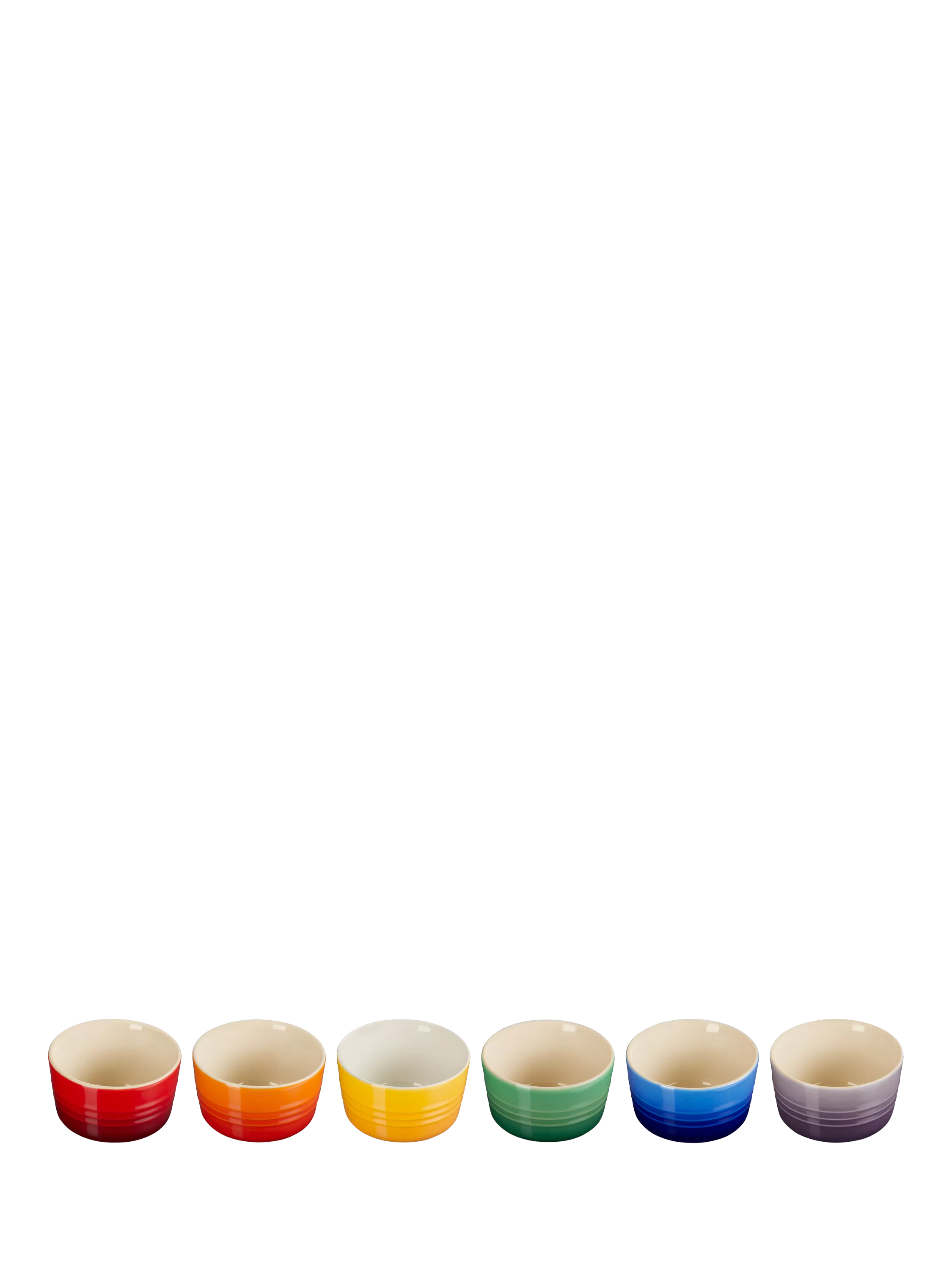 Le Creuset stoneware ramekin set rainbow 100ml (British brand)