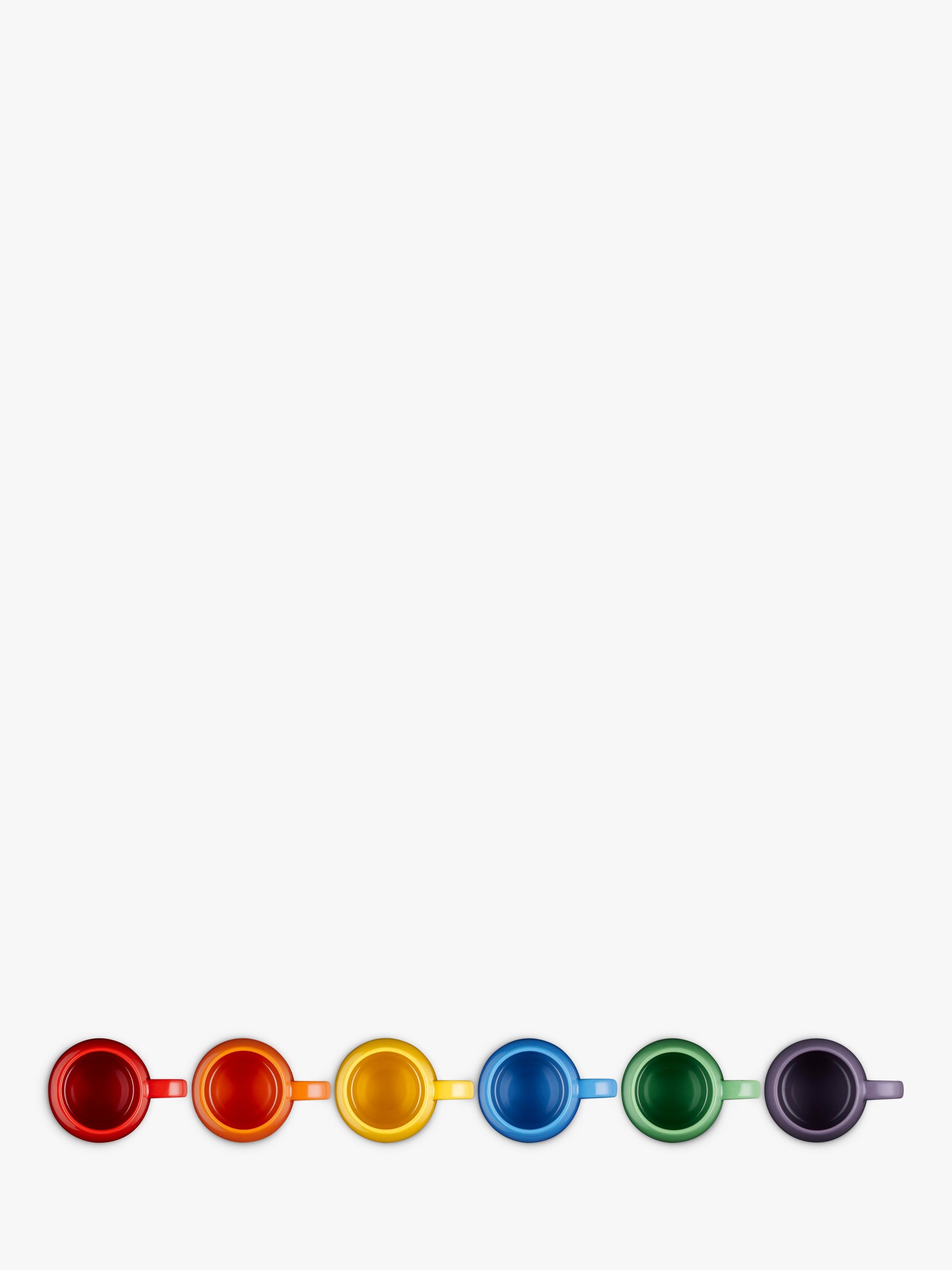 Le Creuset rainbow mug set 320ml, imported from the UK