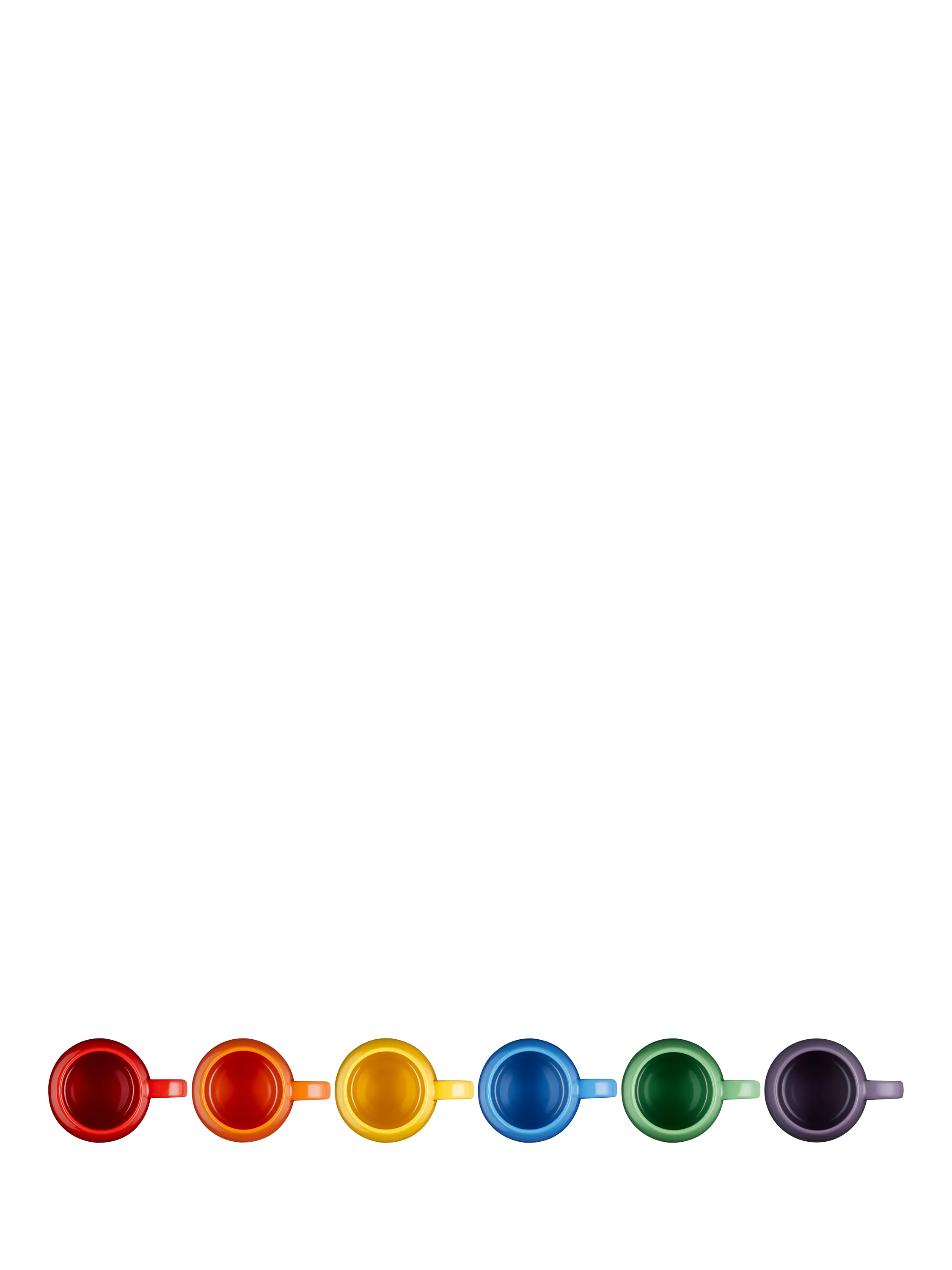 Le Creuset rainbow mug set 320ml, imported from the UK