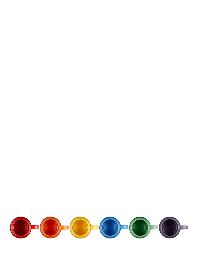 Le Creuset rainbow mug set 320ml, imported from the UK