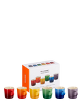 Le Creuset stoneware espresso mugs set of 6 rainbow (British brand)