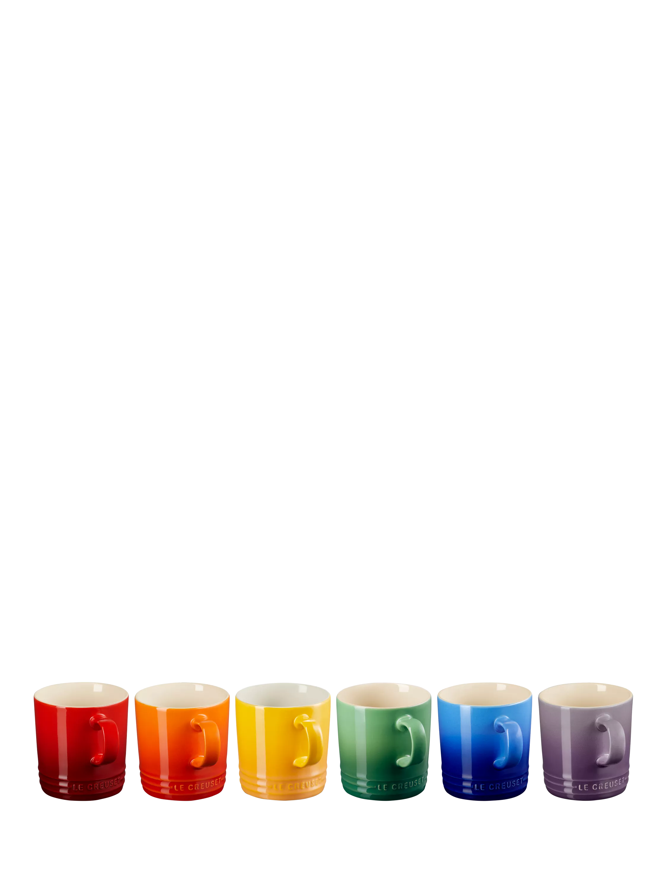 Le Creuset stoneware mug set rainbow 350ml - British product