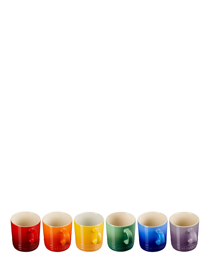 Le Creuset stoneware mug set rainbow 350ml - British product