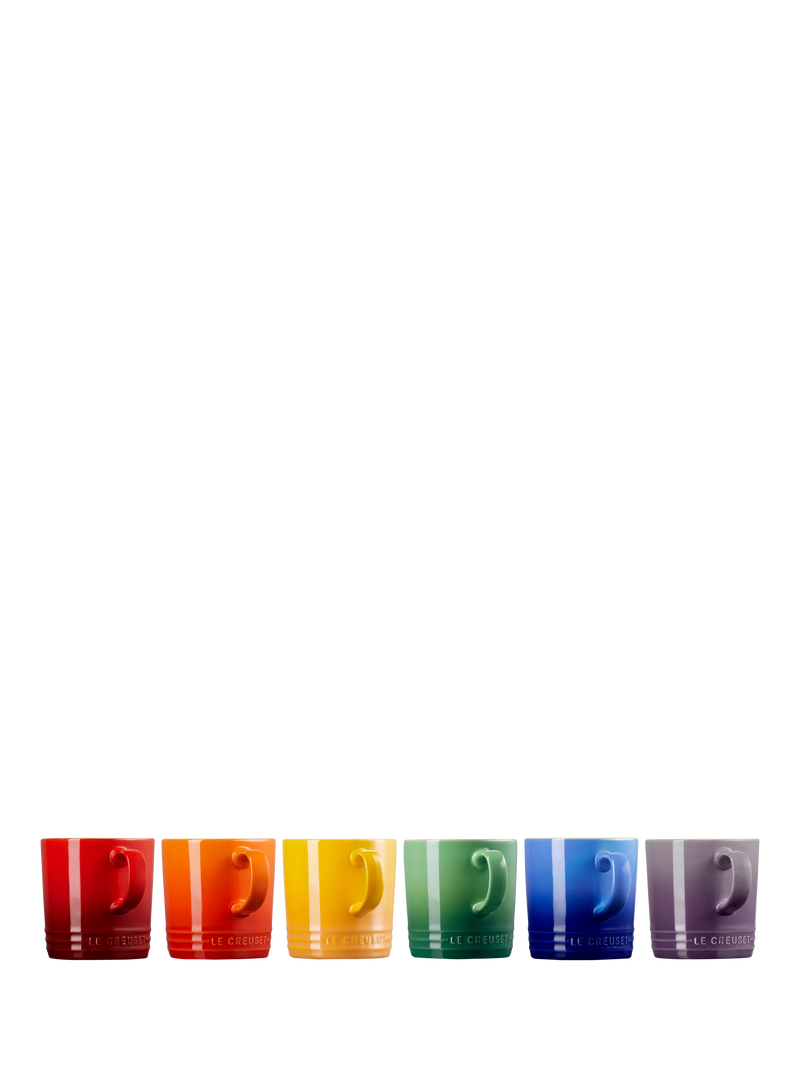 Le Creuset stoneware mug set rainbow 350ml - British product