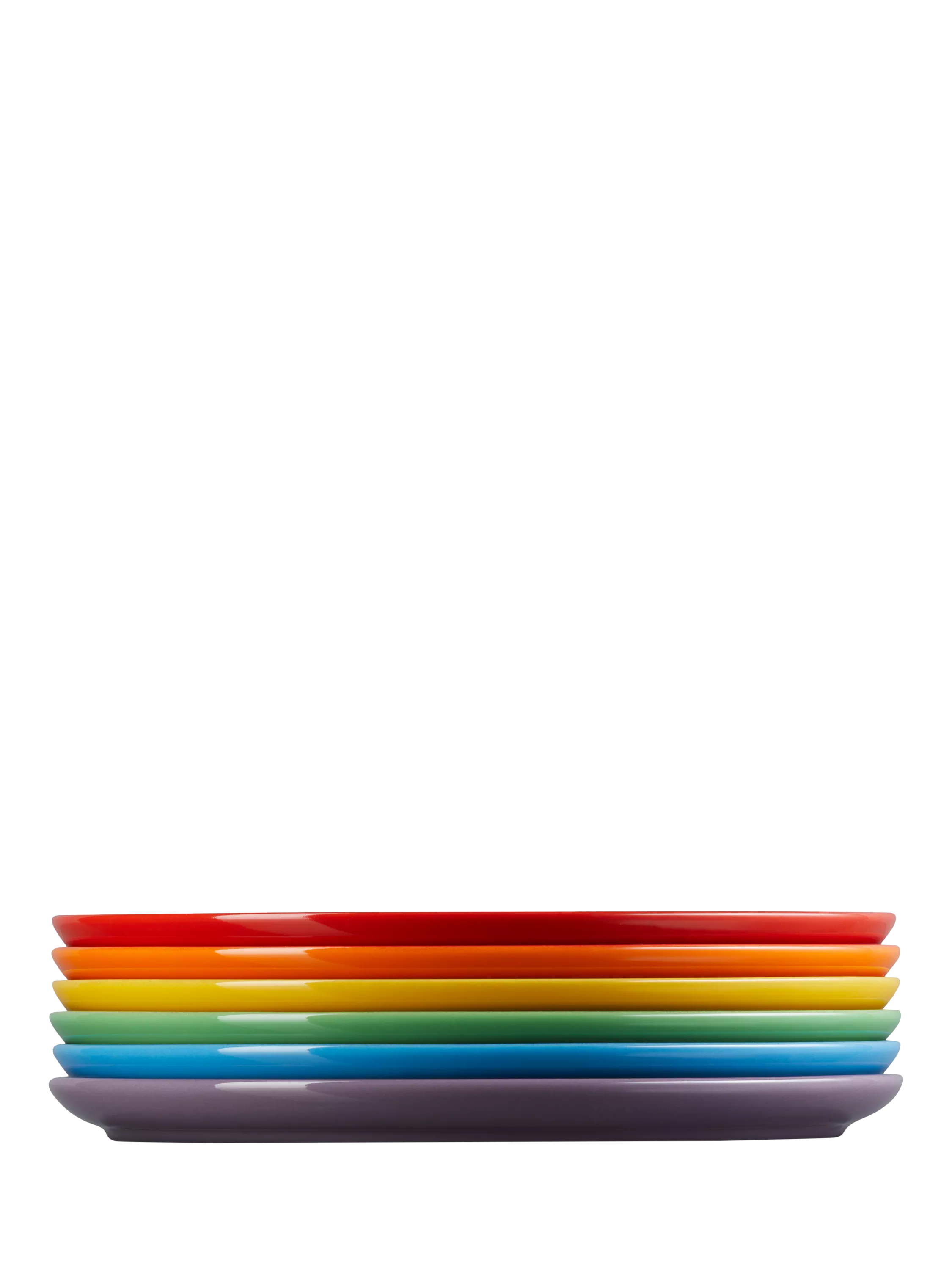 Le Creuset rainbow dinner plate set of 6 (British brand)