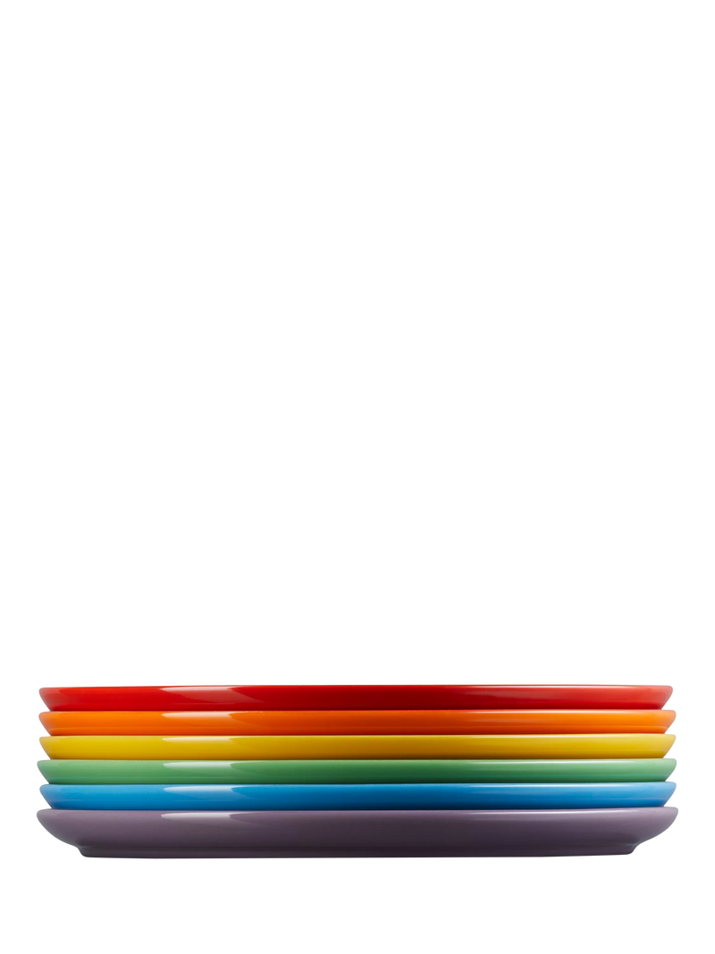 Le Creuset rainbow dinner plate set of 6 (British brand)