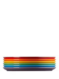 Le Creuset rainbow dinner plate set of 6 (British brand)