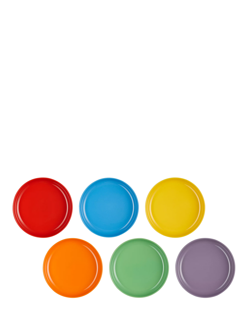 Le Creuset stoneware pasta bowls rainbow set of 6 22cm, UK version