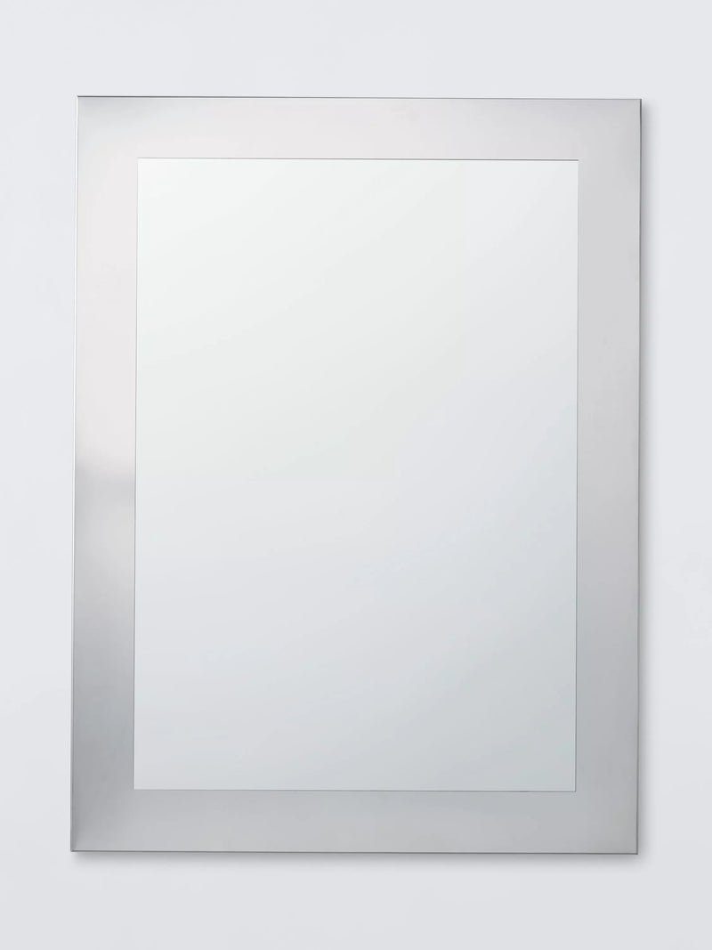 John Lewis Prism rectangular bathroom mirror with silvered border, UK version