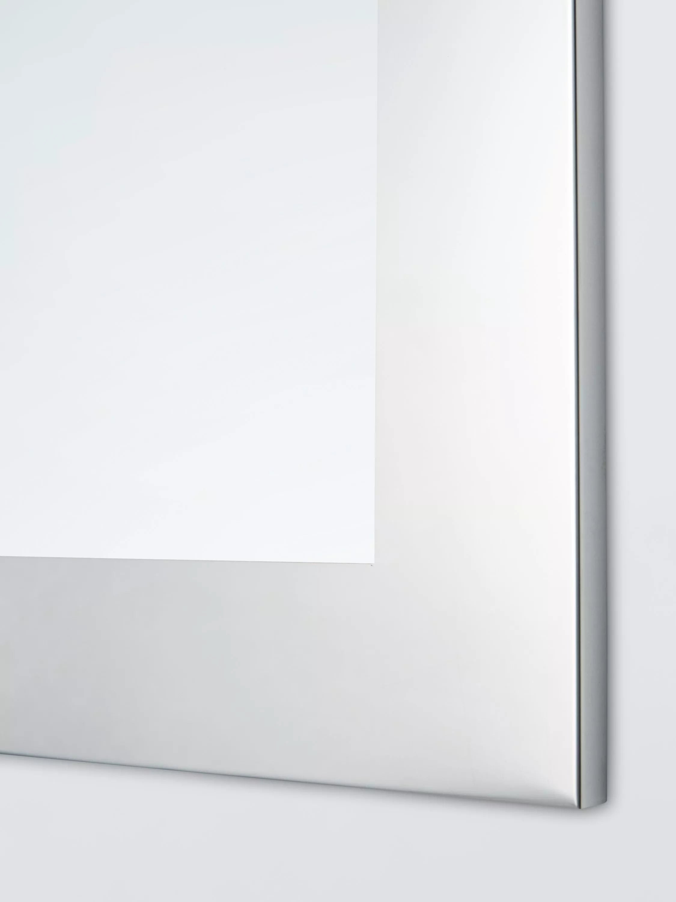 John Lewis Prism rectangular bathroom mirror with silvered border, UK version