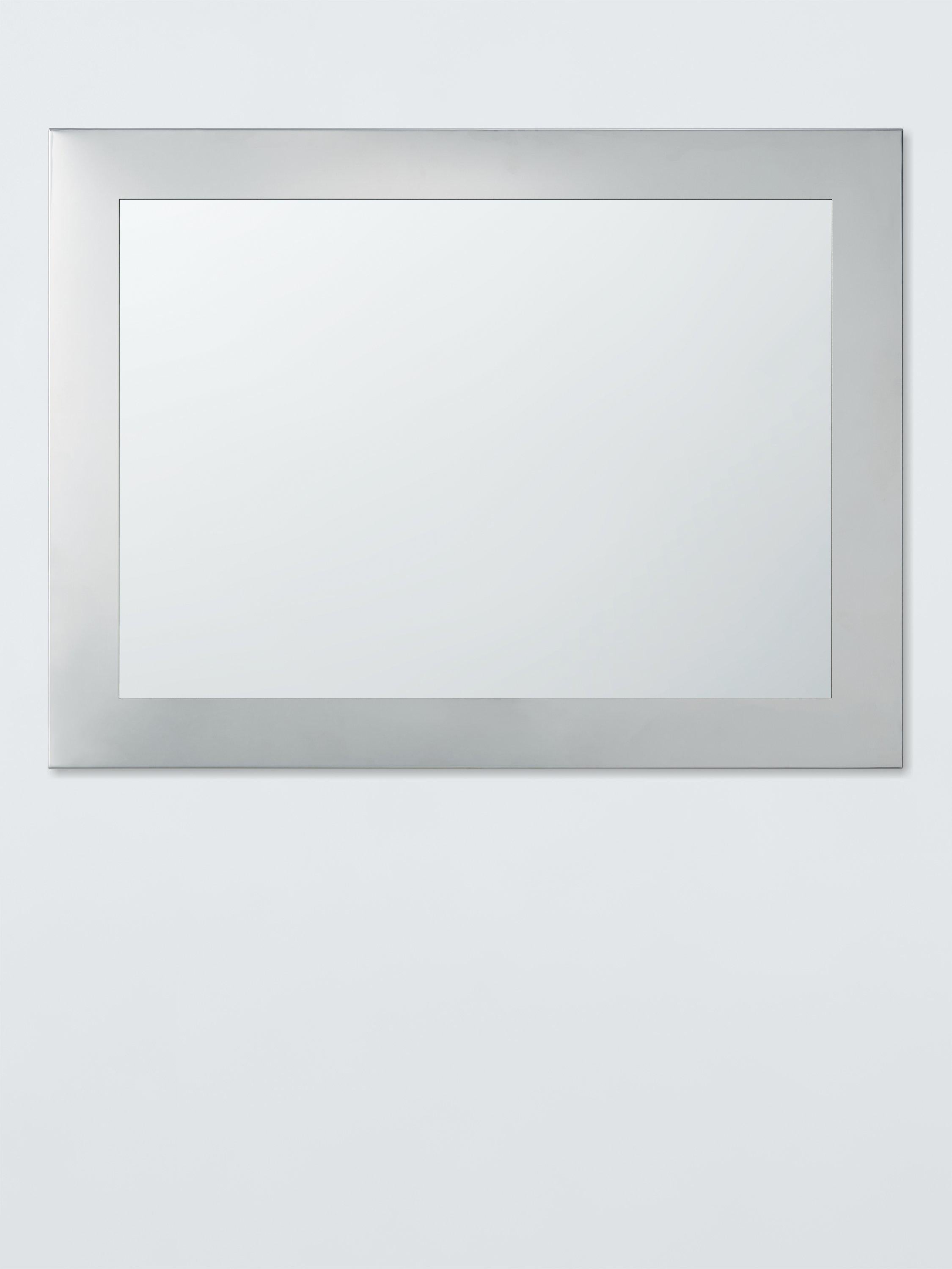 John Lewis Prism rectangular bathroom mirror with silvered border, UK version