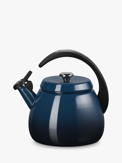 Enamelled Steel Stovetop Whistling Kettle 2.1L Dark Blue