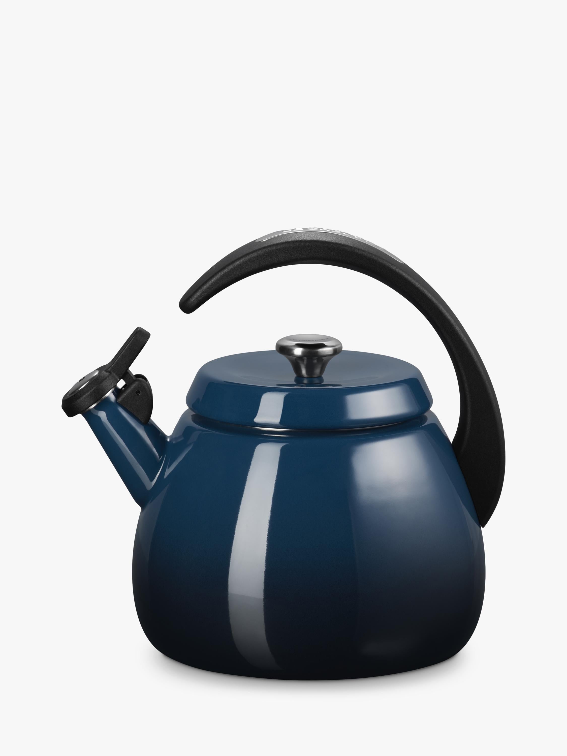 Enamelled Steel Stovetop Whistling Kettle 2.1L Dark Blue